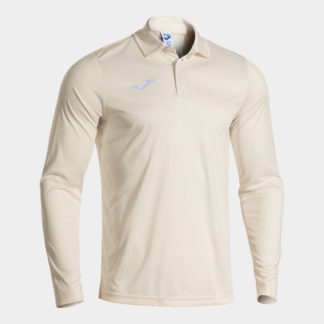 Joma CRICKET LONG SLEEVE POLO WHITE