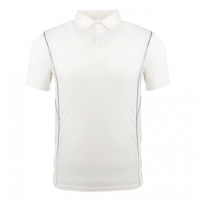 Optimum Cricket Zenith Match Day Cricket Shirt - Green Piping
